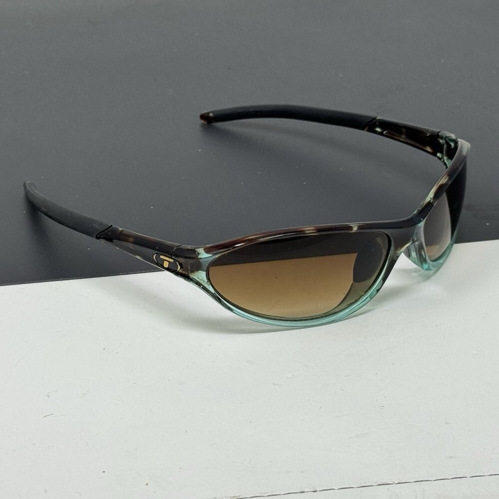 Tifosi Sunglasses Alpe 2.0 Sport Wrap Blue Tortoise Brown